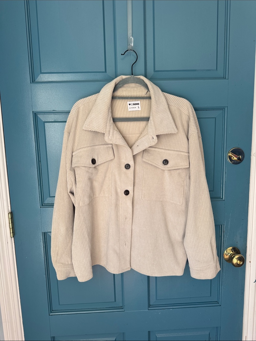 Goodfellow & Co Beige Corduroy Utility Jacket